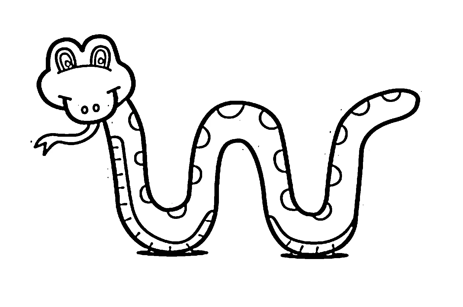 ular Black and white pictures coloring book 024